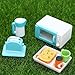 ONEST 14 Pieces Miniature Dollhouse Accessories Mini Breakfast with Slices Juice Kitchen Microwave Bread Machine and Others for Dollhouse Kitchen Toys