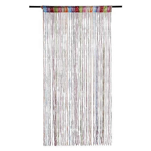 Beaded Door Curtain Fly Screen, Door Fly Screen Curtain 39.37x78.74 inch Extra Length Tassel Hanging Lightweight Shiny Decorative Fly String Curtains for Doors for Windows, Doorways Rainbow Color - Image 7