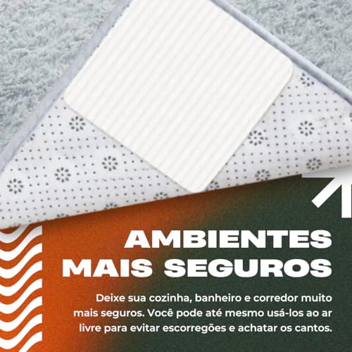 Fita Adesiva Prendedora de Tapete Antiderrapante - Fixação Segura, para Todos os Tipos de Pisos, Ins
