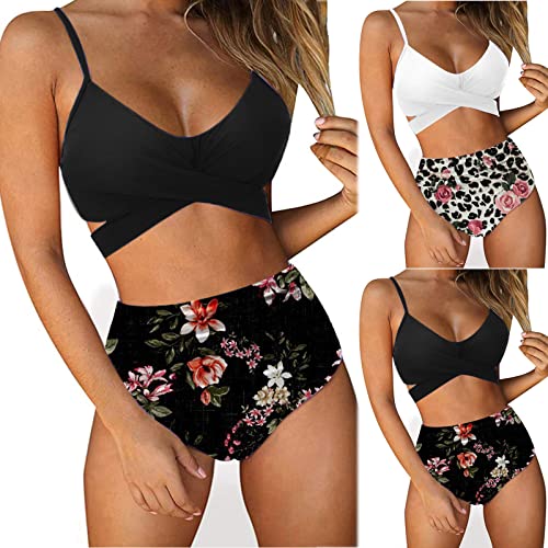 Bikinis Mujer Brasileños 2022 Push Up Traje de Baño de 2 Piezas Mujer Braga Alta Sexy Moda Playa Bañador Mujer Ropa de Baño de Mujer Natación Biquini Chica Oferta Cover