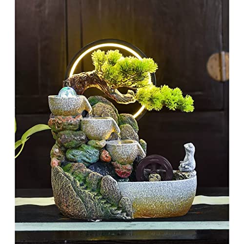 Cascada iluminada para decoración de escritorio con función Zen 7