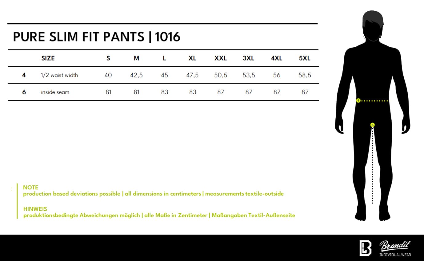 Brandit Pure Slim Fit Trousers - Spodnie Mężczyźni