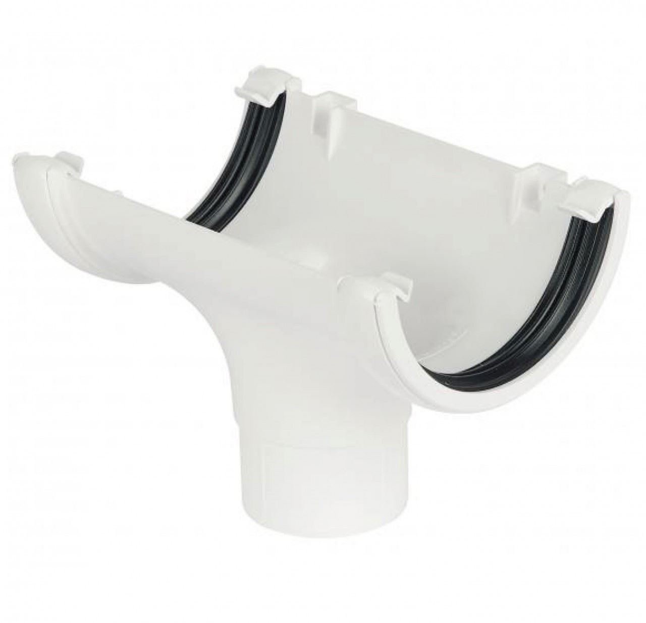 Floplast Ros1 Half Round Running Outlet 112Mm, White 5055149904554