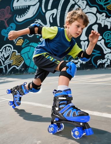 NEMONE Mermaid Adjustable Light Up Roller Skates