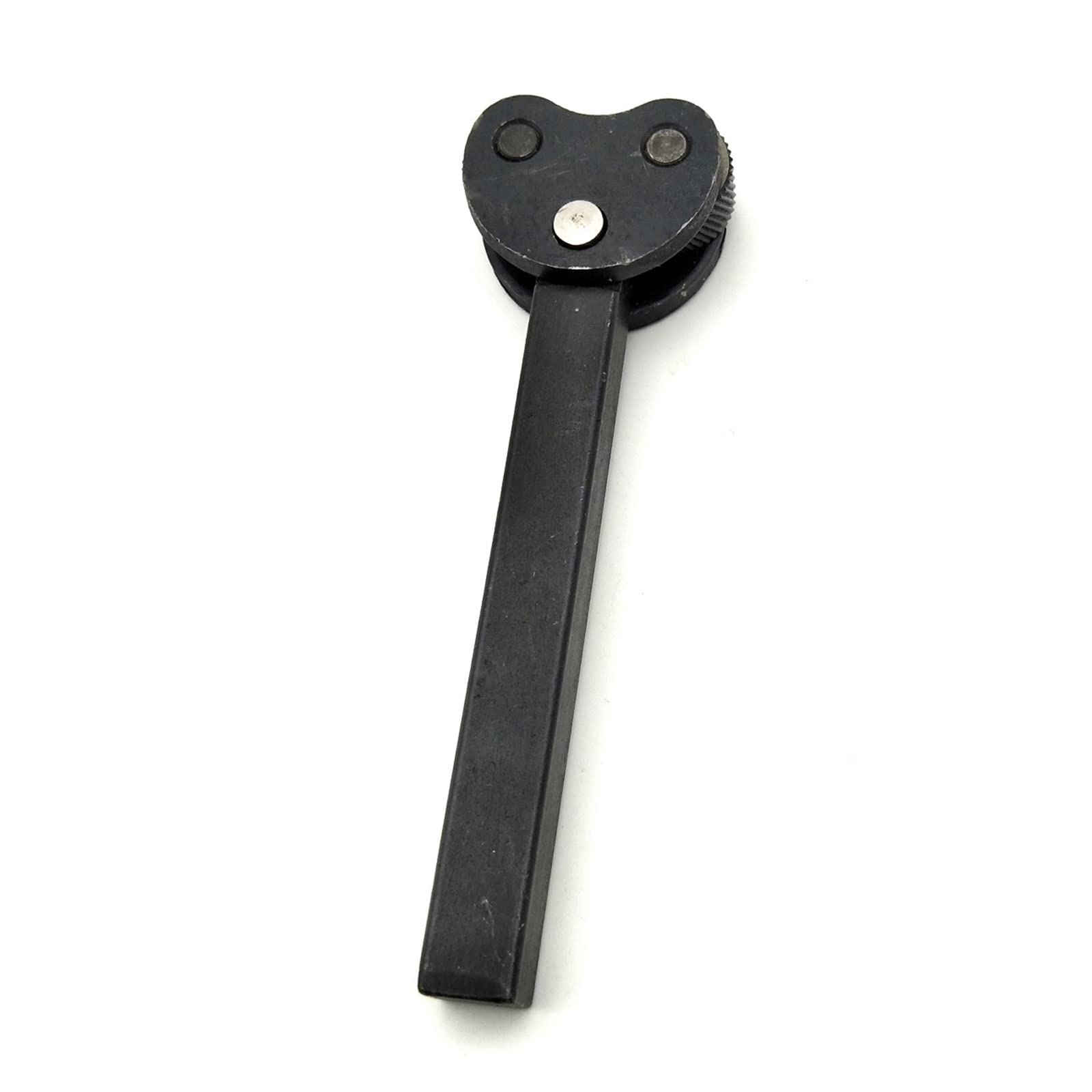 Outil de moletage linéaire droit à double extrémité - Double roue noire - Outil de moletage pour mini tour - Outil de moletage portable pour mini tour