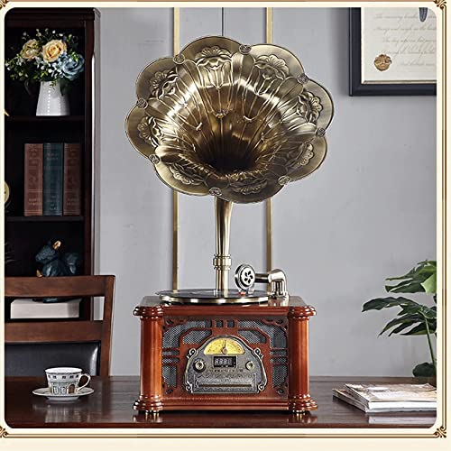Tourne-Disque Rétro Tourne-Disque Tout en Un Phonographe Vintage Gramophone Nostalgique avec Corne de Cuivre, Haut… - Les Beatles, Paul McCartney, John Lennon, RIngo Starr, George Harrison Tourne-Disque Rétro Tourne-Disque Tout en Un Phonographe Vintage Gramophone Nostalgique avec Corne de Cuivre, Haut… – Image 6