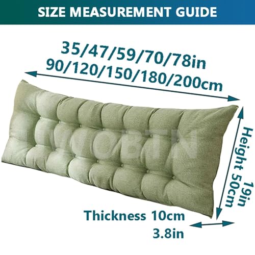 Hoowarm Cuscino Schienale Letto E Divano, Cuscino Da Lettura Per Letto Schienale, Cuscino Per Testiera Singolo/Matrimoniale,Premium Imbottito Cuscini Testata Letto, Cuscino Da Parete(C,90X50X10Cm) - 5