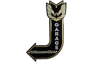 Trans Am Garage J Shaped 11.5"x17.5" Aluminum Metal Sign DC85060 Made in USA
