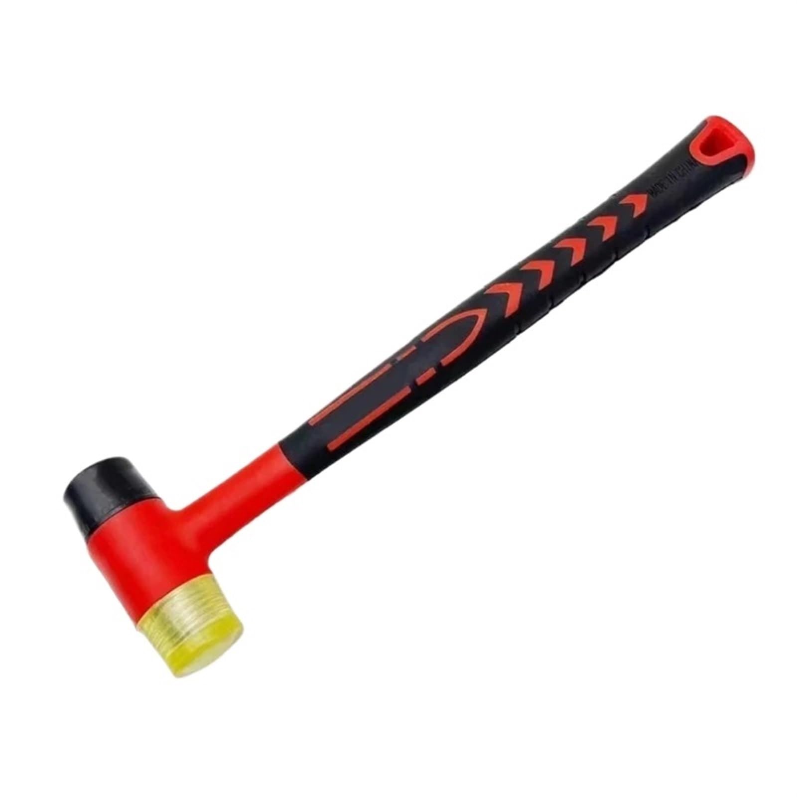 martillo goma Herramienta manual for bricolaje Martillo de goma Mazo blando versátil Martillo de goma de doble cara(Red)