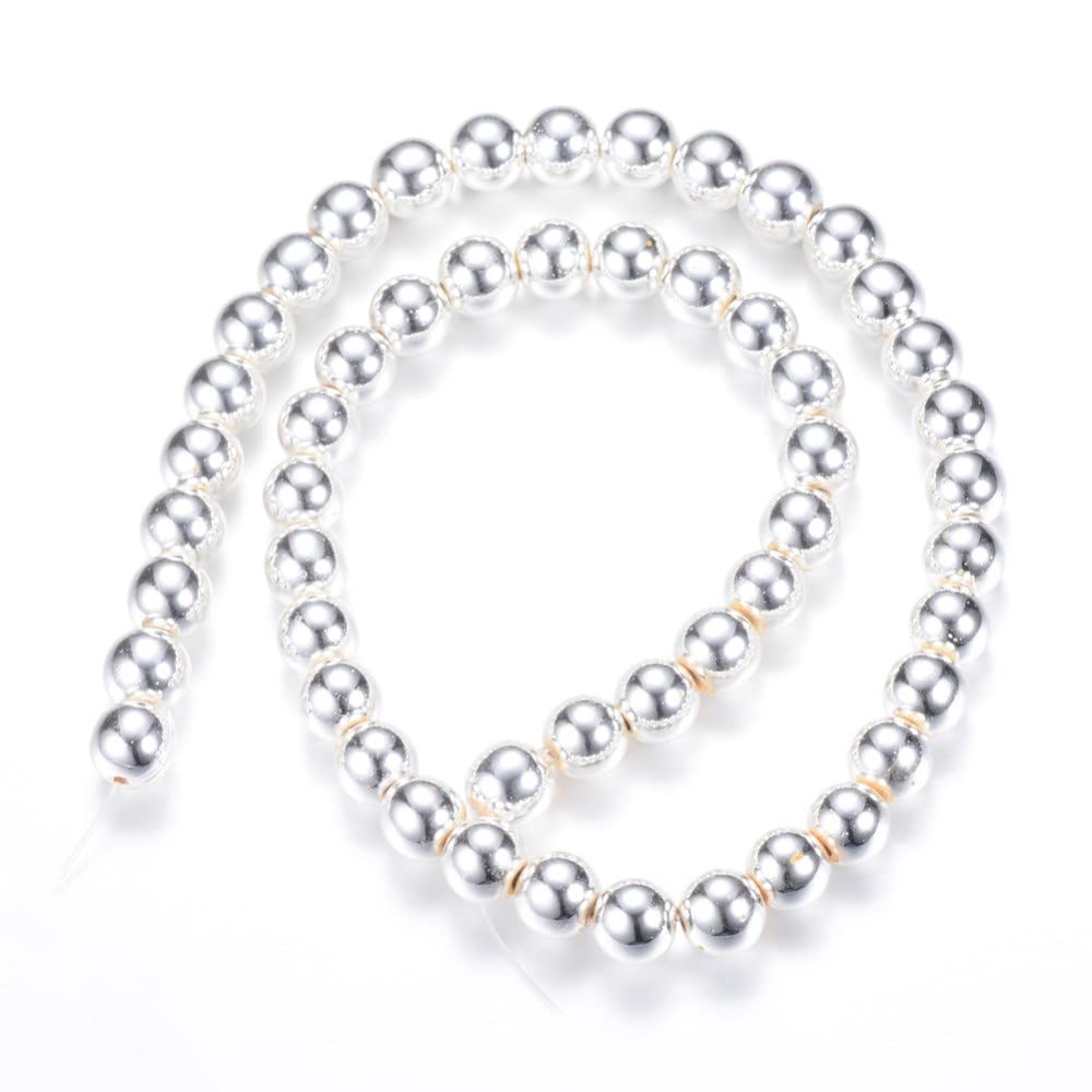 Filo Di Perline In Ematite Naturale Non Magnetica, Rotonde, Grado AAA 10 Mm 43 Pz 144364