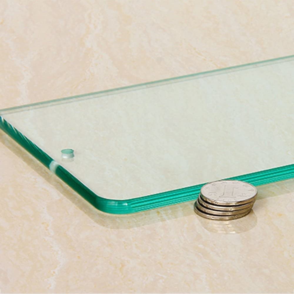 Aluminiowy szklany organizer narożny do łazienki z 3 warstwami wielofunkcyjny stojak łazienkowy pod prysznic 600 mm kwadratowe półki do przechowywania