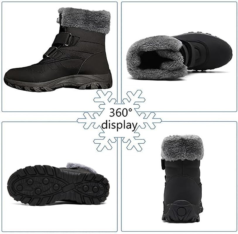 MIFAWA-Womens-Snow-BootsWinter-Boots-for-WomenSnow-Boots-for-WomenLadies-Winter-BootsFur-Lined-Warm-Boots-for-WomenNon-Slip-Waterproof-Lightweight-Short-Winter-Boots-Snow-Shoes