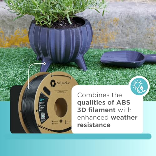 Image of Polymaker ASA Filament 1.75mm Black*2, 2kg ASA 3D Printing Filament, Heat & Weather Resistant - ASA 3D Printer Filament Perfect for Printing Outdoor Functional Parts