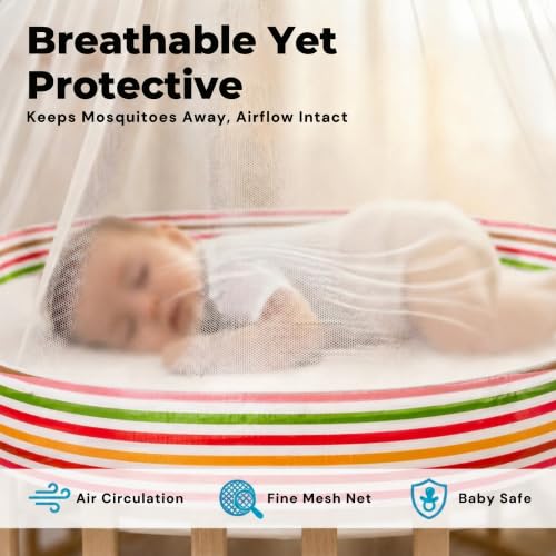 Image of VParents Sleeping Essentials Set with Mosquito Net, Spring & Metal Window Hanger (Red)