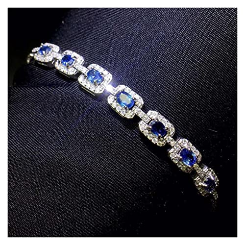 Bracelet opale naturelle et saphir véritable en argent 925 de prestige