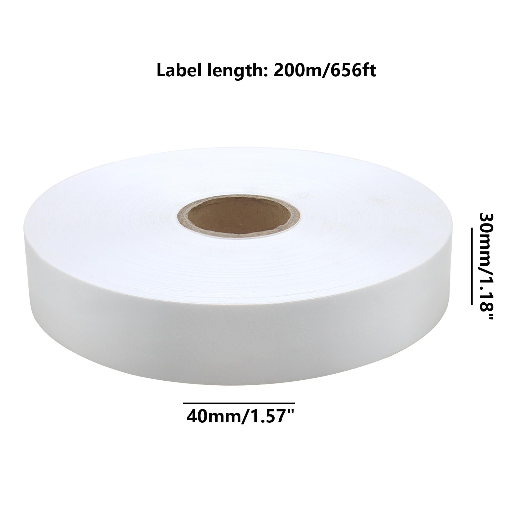 Etichette bianche in tessuto con nastro di seta, lavabili, etichette per nome, 1 rotolo di etichette personalizzate resistenti allo sbiadimento, nastro lavabile per indumenti, dimensioni 30