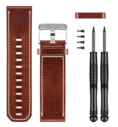 Garmin Premium Leather Watch Replacement Band for D2 Bravo