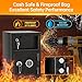INTERGREAT 2.6 Cub Depository Drop Safe,80 lbs safes Money Security Box with Digital keypad and Key for Mail,Cash,Anti-Theft Safe for Business,Office,Home