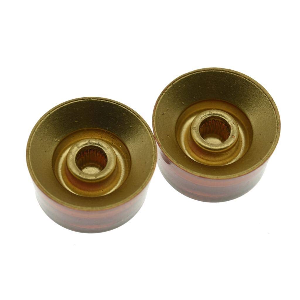 Dopro 2pcs USA(Imperial) LP Guitar Speed Dial Knobs 24 Fine Splines Control Knobs for USA Les Paul/CTS Pots Amber - Image 4