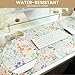 bloom daily planners Desk Pad Mat - XL Extended Mouse Pad with Rubber Base, Sewn Stitched Edges - Large Keyboard Mouse Mat for Work, Game, Office, Home (15.5
