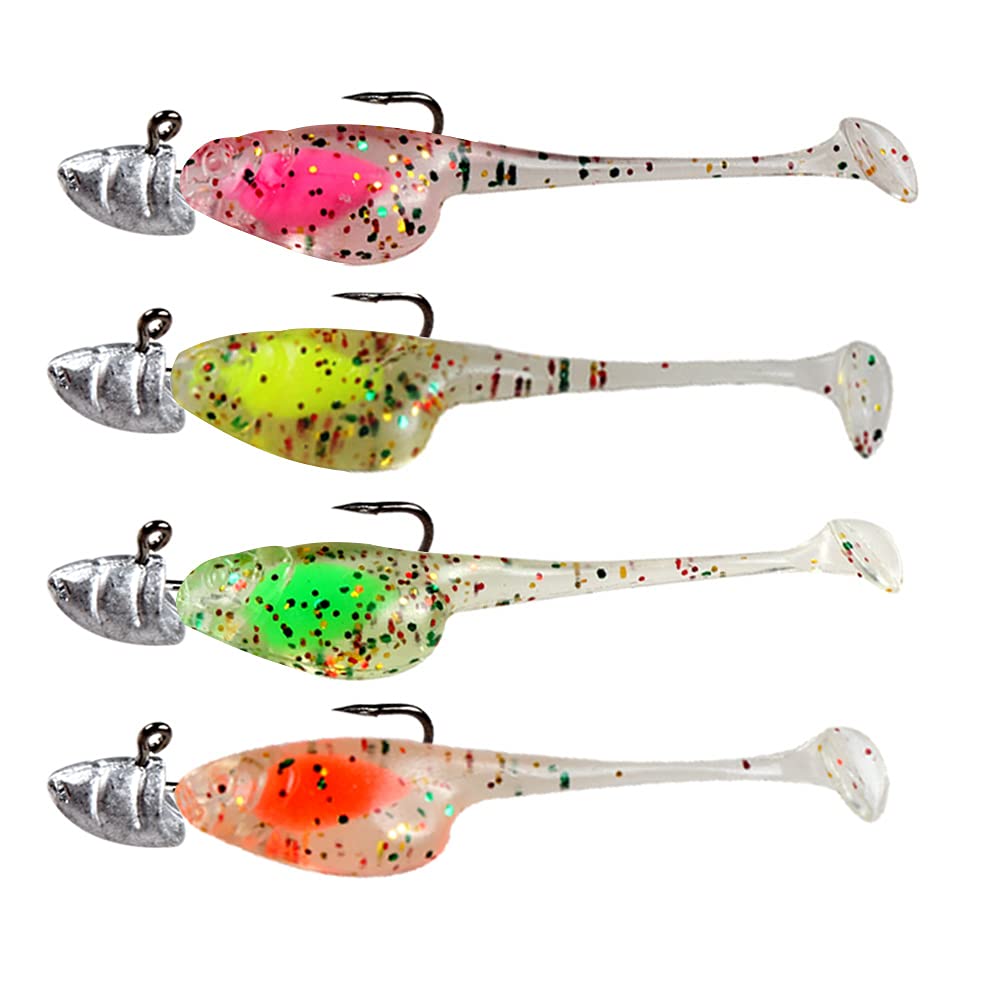 JOHNCOO TPE Crappie Lures Set - 40pcs Mini Soft Shad Baits With Hooks For Freshwater Fishing - View #12