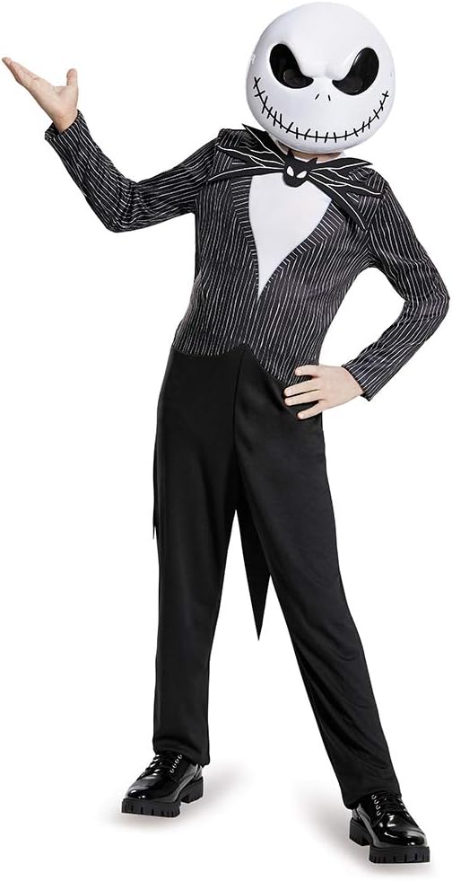 Disguise Nightmare Before Christmas Jack Skellington Costume for Kids, Official Nightmare Before Christmas Costume, Small (4-6)