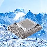 COMFLIVE Cooling Blanket Twin, Lightweight Summer Blanket, Double-Side and Satin Blanket, Transfer Heat to Keep Cold on Warm Night, Cooling Blanket Twin 60'x80' (Grey, Twin)