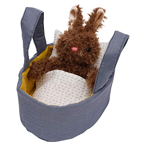 Manhattan Toy Moppettes Beau Bunny Stuffed Animal Nurturing Playset with Bunny Plush Toy, Fabric Bassinet, Blanket & Pillow Manhattan Toy Moppettes Beau Bunny Stuffed Animal Nurturing Playset with Bunny Plush Toy, Fabric Bassinet, Blanket & Pillow