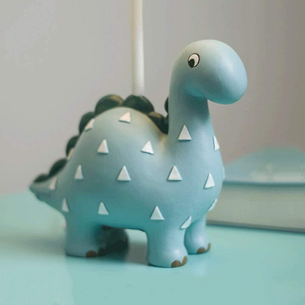 Lámpara de Escritorio, Habitación de Niños, Dinosaurio de Dibujos Animados, Dormitorio, Lámpara de Noche, Creativo, Cálido, Lindo, Mushes, Decoración para Niños, Pequeña,Verde-42Cm