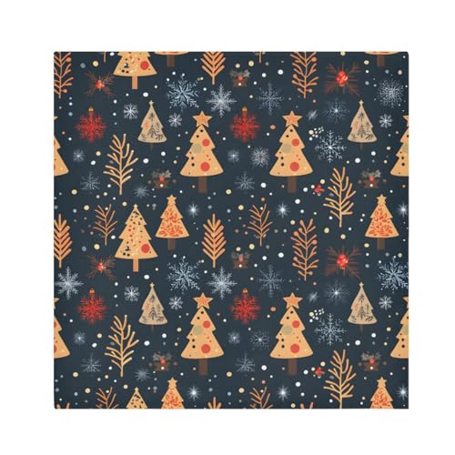 Servilletas de tela navideñas multicolor pack 6 miniatura 1