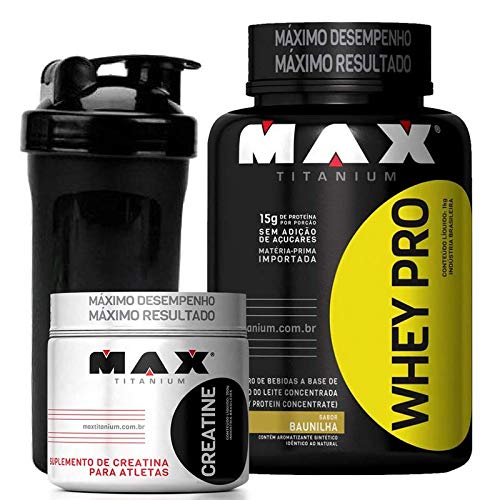 Combo Whey/wey/way Pro 1kg + Creatina Max Titanium – Baunilha
