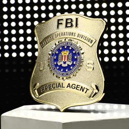 Badge for Dressing up and Cosplay, Enameled & Plated, Catch Design, Nickel-Brass Opulent Shield Badge，Gift Box Packaging2