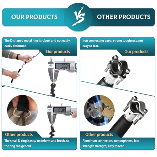 wefaner Hundefahrrad-Übungsleine Hände frei Fahrrad-Hundeleine, Fahrrad Führleine für Hunde Robust und Wetterfest