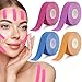 TRUEIN 4 Stück Face Lifting Tape, 2.5cm x 5m Tape Falten Gesicht, Anti Falten Pflaster, Zornesfalte Pflaster, Facial Patches für Straffung und Straffung der Haut (Lila Rot Blau Orange) Orange günstig Kaufen-TRUEIN 4 Stück Face Lifting Tape, 2.5cm x 5m Tape Falten Gesicht, Anti Falten Pflaster, Zornesfalte Pflaster, Facial Patches für Straffung und Straffung der Haut (Lila Rot Blau Orange)