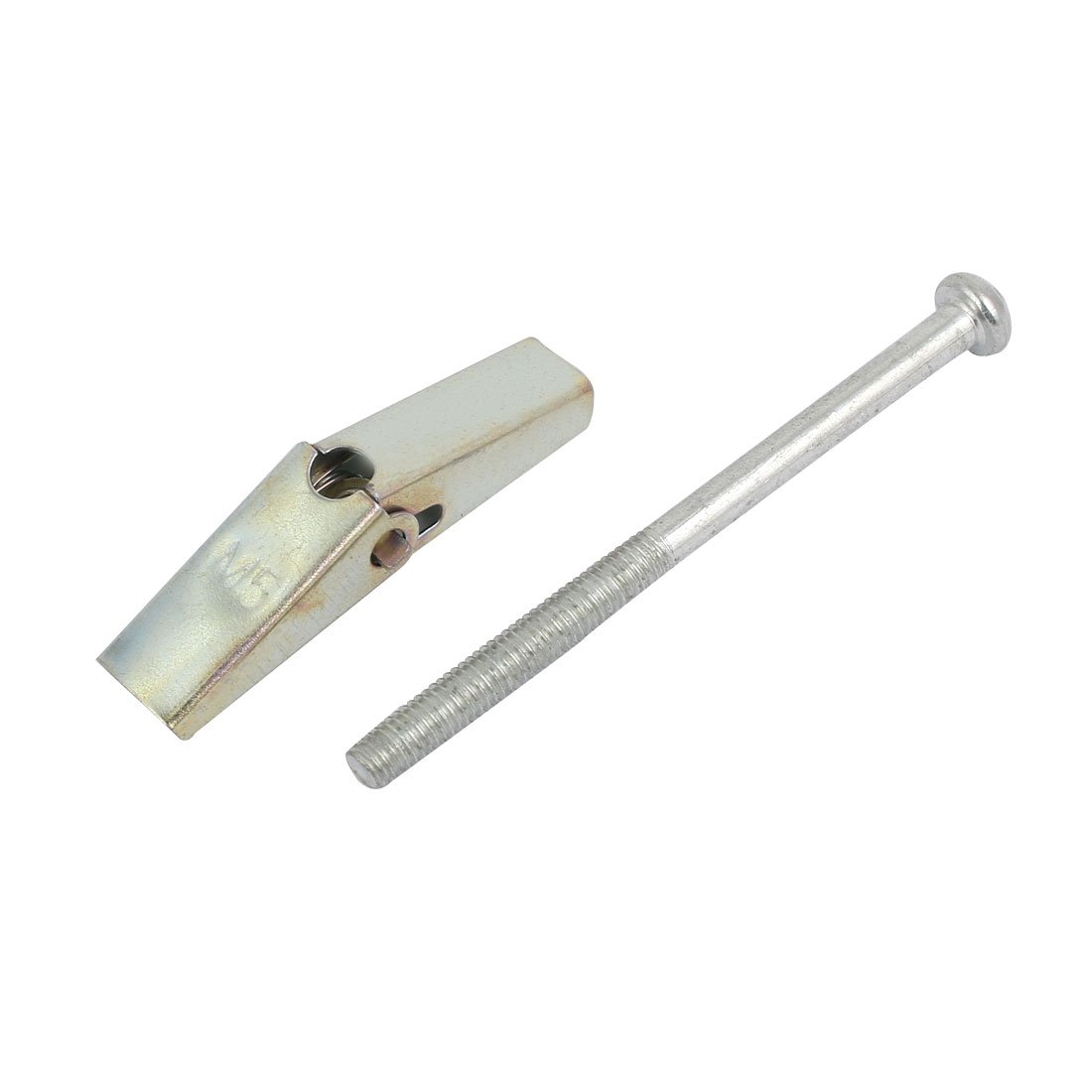 Aexit 70mm Screw fastener M5 Thread Spring Loaded Toggle Bolts Hollow Wall Anchor 6pcs Model:79as57qo560