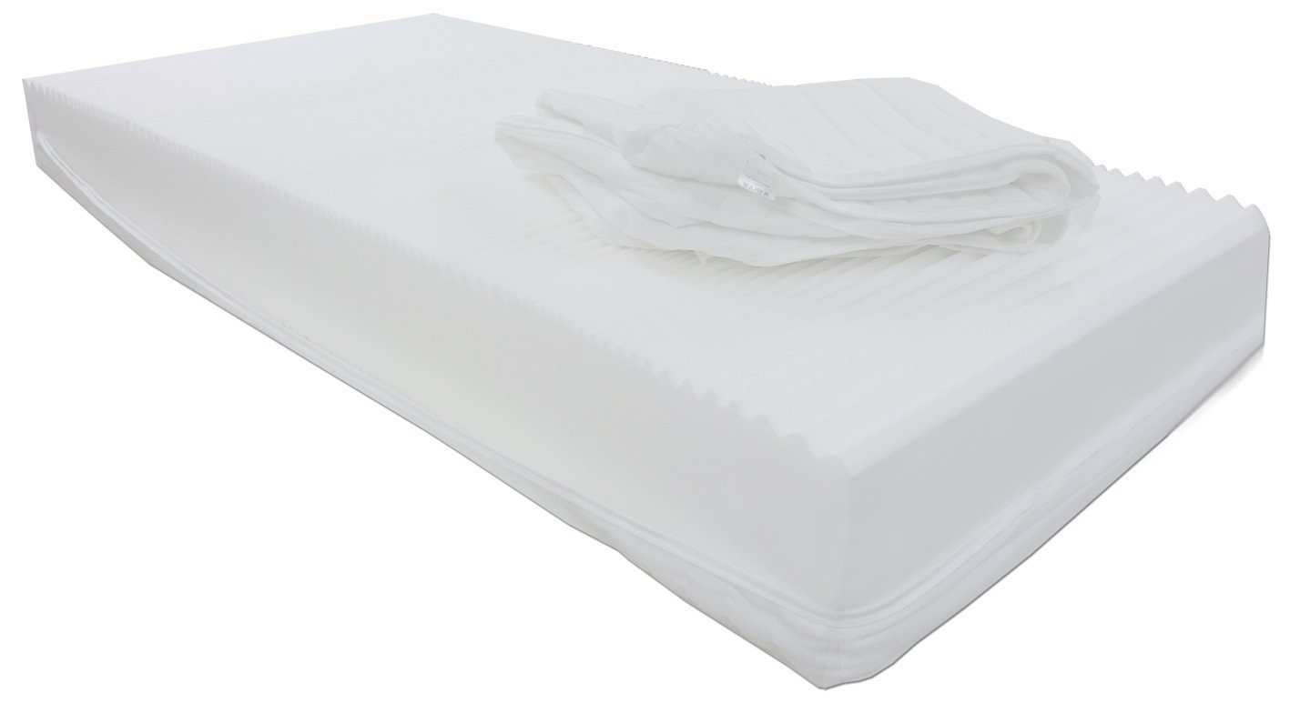 Dibapur Q XXL Soft 9 Zonen Orthopädische Kaltschaummatratze (140x200) x ca.23,5 cm Kern mit gesteppten Doppeltuchbezug ca. 25 cm (H2) Made in Germany