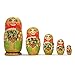 BestPysanky 5 Girls with Basket Flowers Nesting Dolls 6.5 Inches