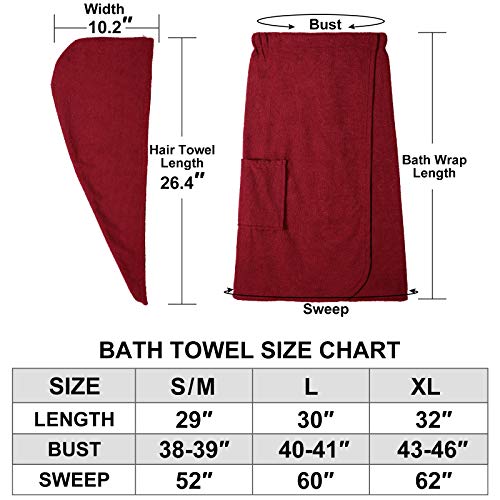 Image of Orrpally Women Shower Wrap Robe Bath Wrap Towel Spa Body Wrap Adjustable Closure Bathrobe