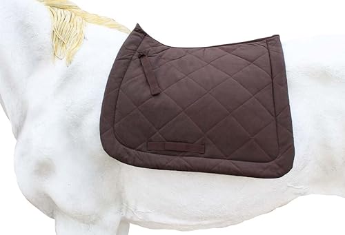 Miniatura 3 de CHALLENGER Almohadilla de sillín de caballo acolchada inglesa contorneada multiusos Trail marrón 72TS01BR