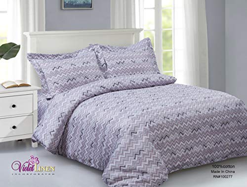 Violet Linen French Multi Weaves Collection - Juego de edredón de lujo de 6 piezas, tamaño individual de 48 pulgadas, el paquete incluye 2 juegos para 2 camas