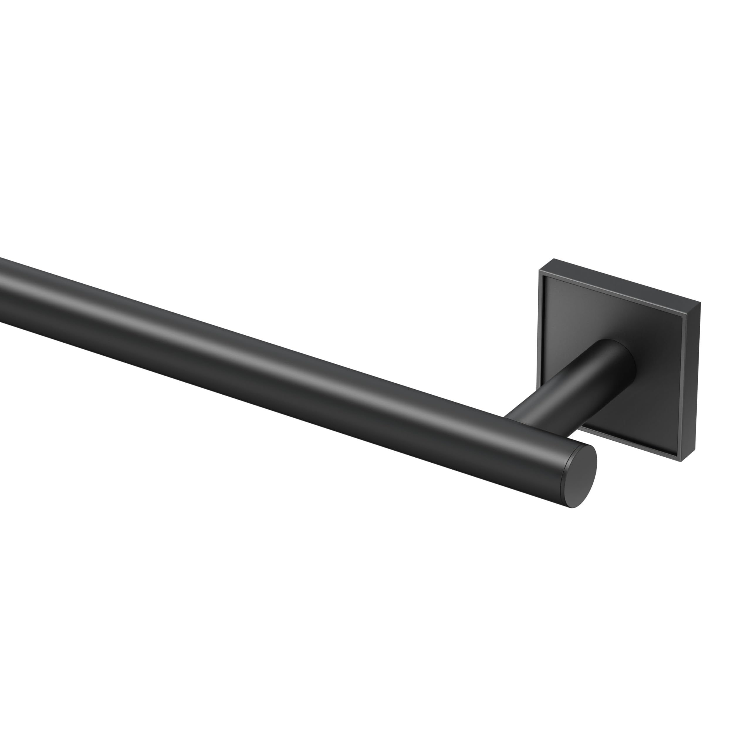 Gatco 5610MX Mode Wall Mounted Towel Bar, 24-Inch Matte Black Bathroom Towel Holder, Modern Bath Towel Rack for Hand Towels, Bath Towels &amp; Guest Bathroom Organization, Contemporary Bathroom Hardware
