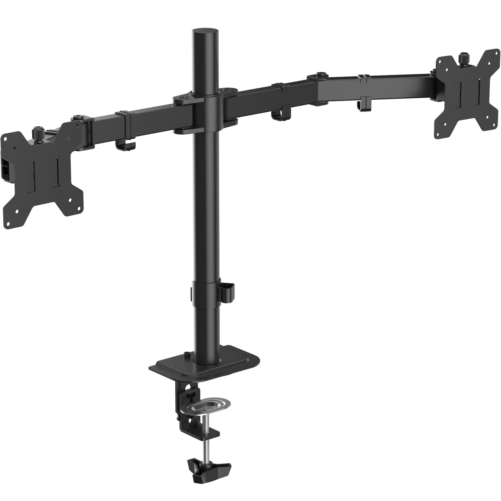 Suptek Dual Monitor Arm Desk Mount,Ultrawide Dual Monitor Arm for 2 Monitor Screens up to 38 inches and Max 22lbs Each,Extra Tall 15.75" Pole Fully Adjustable Monitor Stand for Desk,Black(MD9442MB)