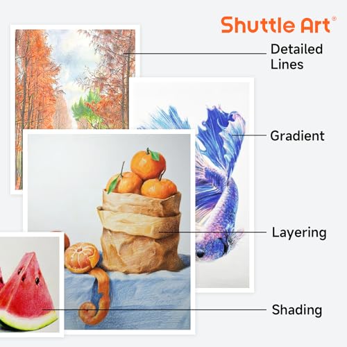 Image of 136 Colored Pencils, Soft Core Color Pencil Set for Adult Coloring Books Artist Drawing Sketching Crafting