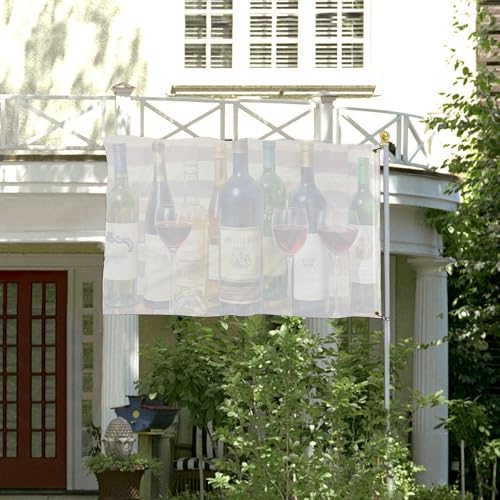Drapeaux imprimés collection de vin 152x243 cm pour décoration extérieure
