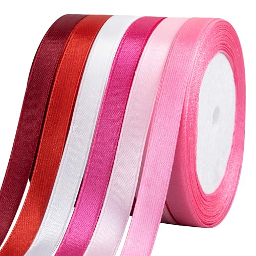 Foshird Satin Ribbon Pink 10 mm x 22 m Gift Ribbon Red Ribbon Wedding Ribbons for Crafts White Decorative Ribbon for Balloons DIY Gift Packaging Birthday Christmas Foshird Satin Ribbon Pink 10 mm x 22 m Gift Ribbon Red Ribbon Wedding Ribbons for Crafts White Decorative Ribbon for Balloons DIY Gift Packaging Birthday Christmas