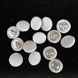 36Pcs Bridal Buttons, White Polyester Satin, 1/2