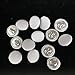 36Pcs Bridal Buttons, White Polyester Satin, 1/2"/Metal Shank in White
