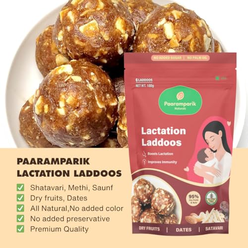 Image of Paaramparik Post Delivery Hamper|New om Gifts| Gond Laddu Lactation Laddu, Roasted Millets Namkeen, Herbal Tea Set| Dry Fruits, Shatavari (Mom Hamper)