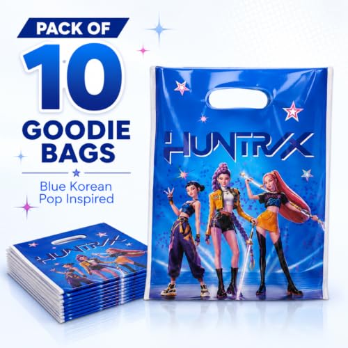 Image of Wanna Party Korean Pop Inspired Goodie Bags, Pack of 10 | Small Party Favour Bags for Return Gifts, Pinata Fillers, Candies, Stickers, Stationery & Birthday Celebration Supplies