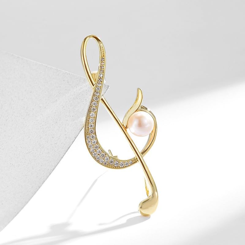 Image of Fashion Brooch for Women Pearl Rhinestones Brooch Pin Elegant Lapel Pin Jewelry Mother's Day Gift for Wife Mom Lover